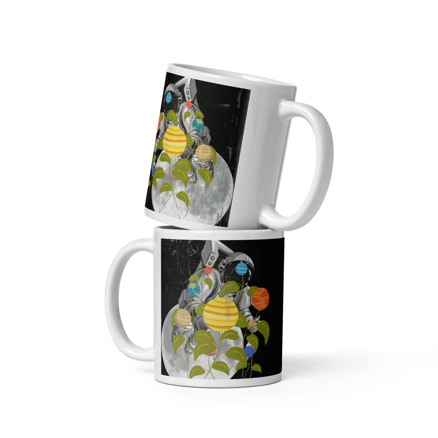 Searching for life in space - White glossy mug