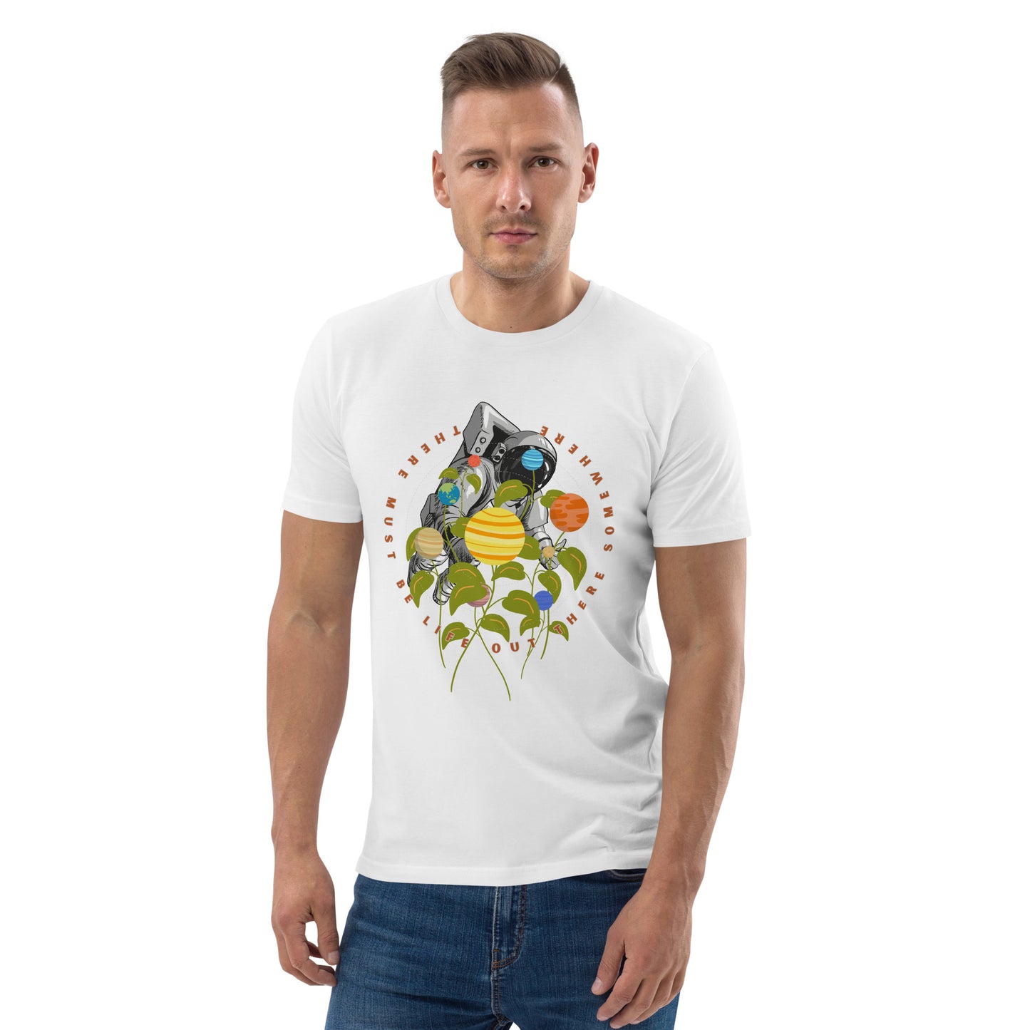 Searching for life in space - Unisex organic cotton t-shirt