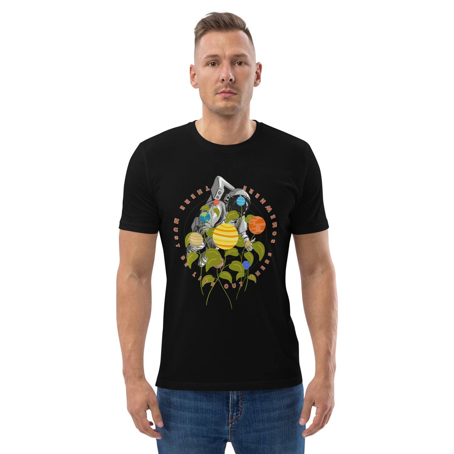 Searching for life in space - Unisex organic cotton t-shirt