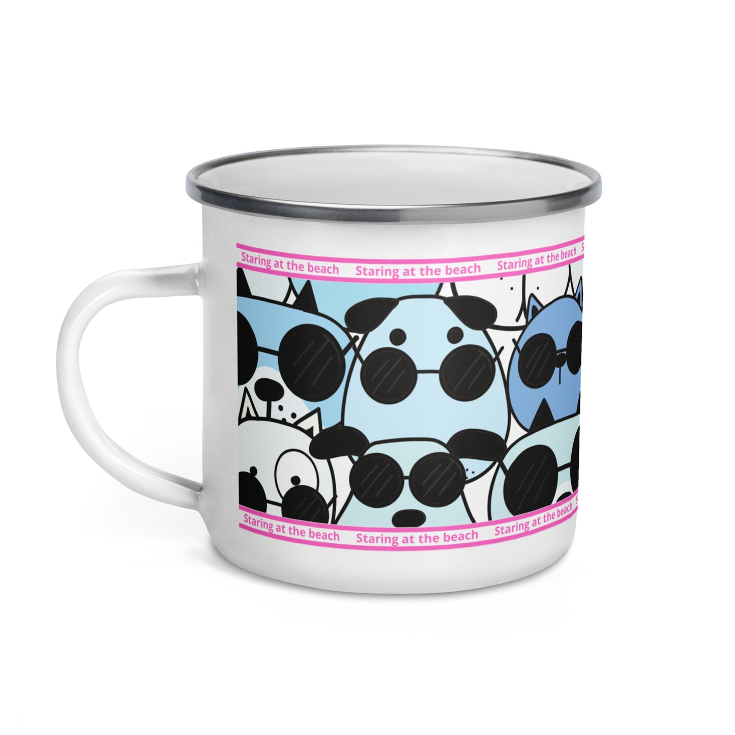 Staring at the beach - Enamel Mug