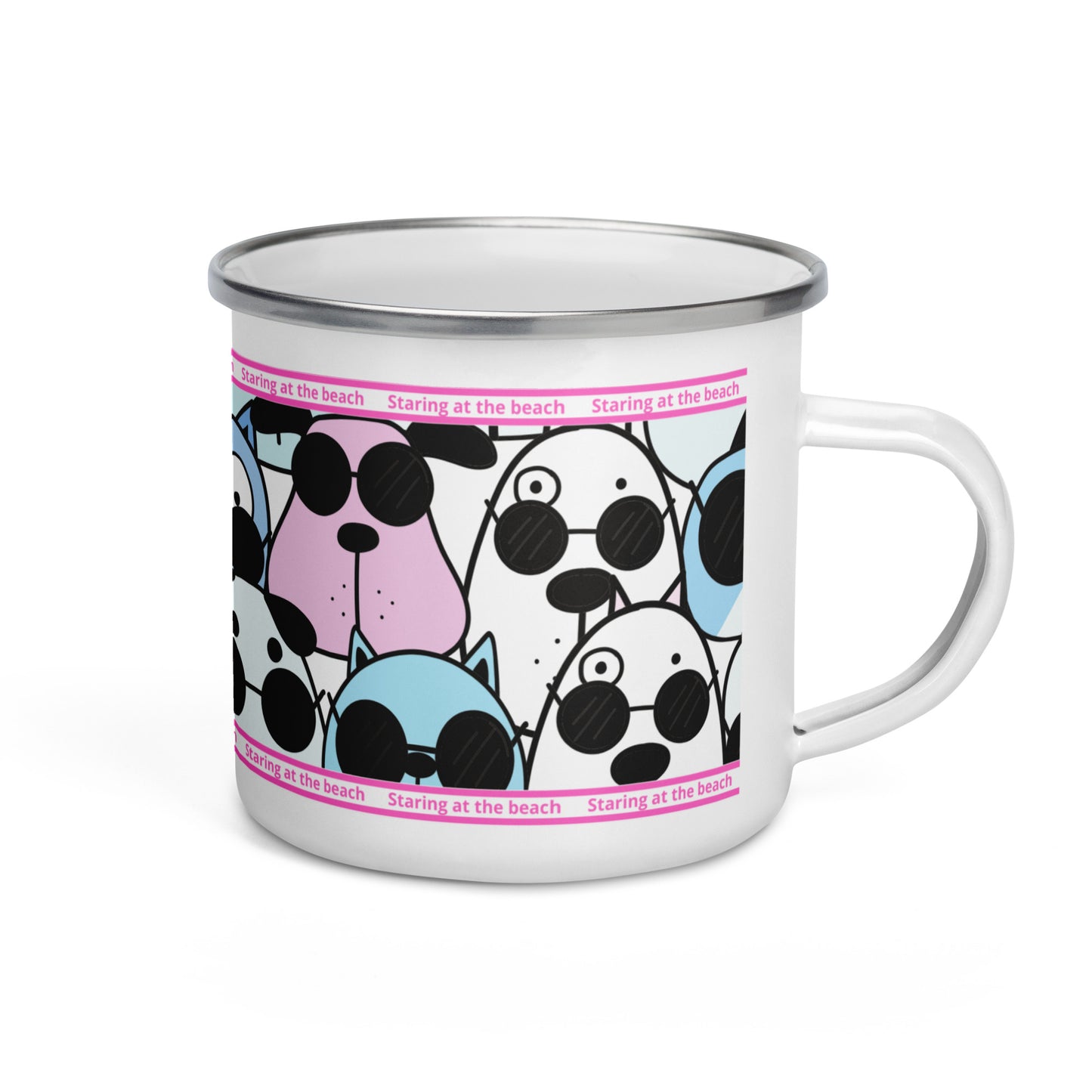 Staring at the beach - Enamel Mug