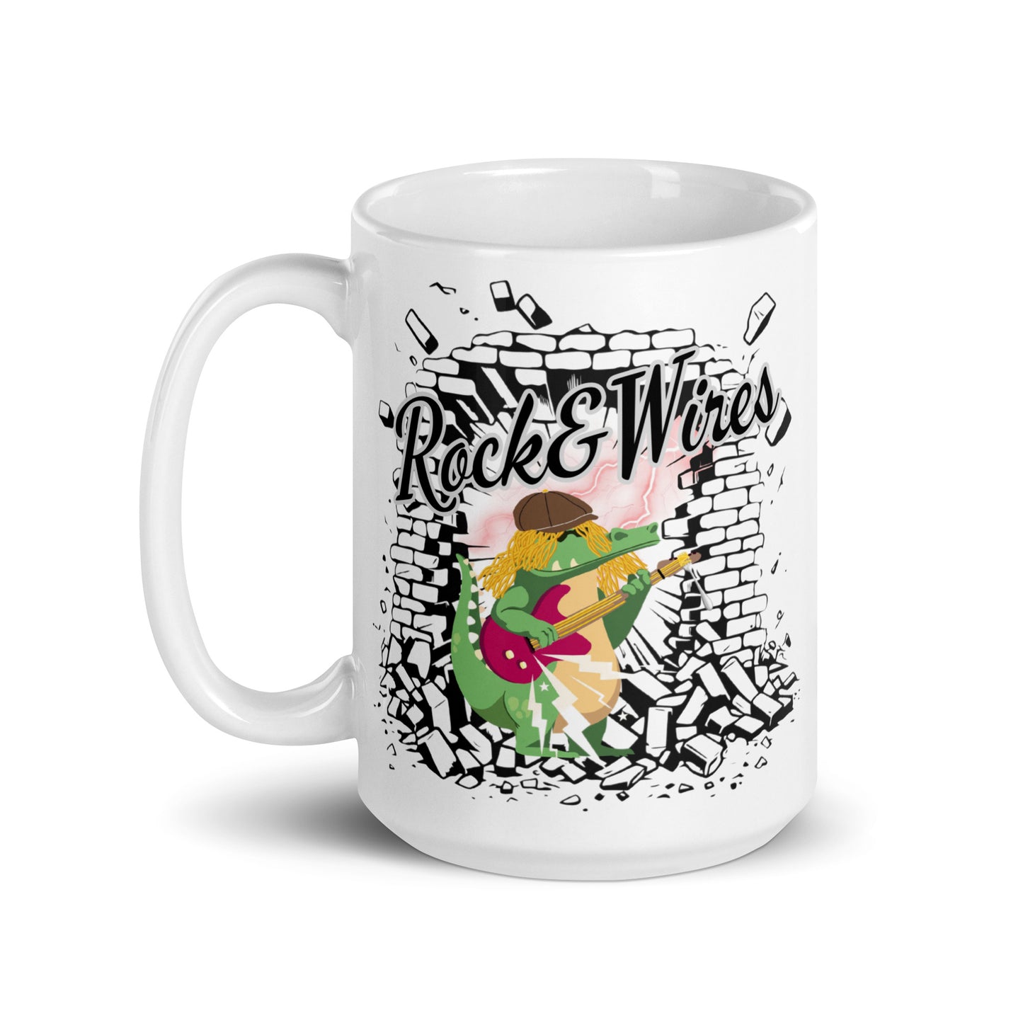 Rock&Wires - White glossy mug