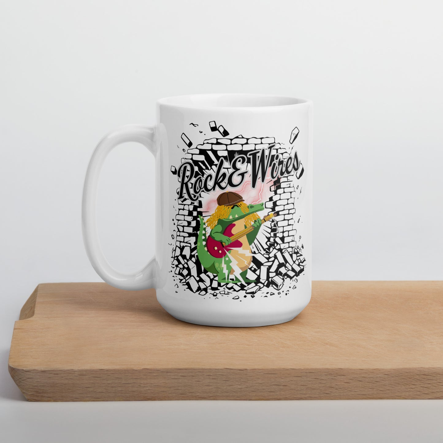 Rock&Wires - White glossy mug