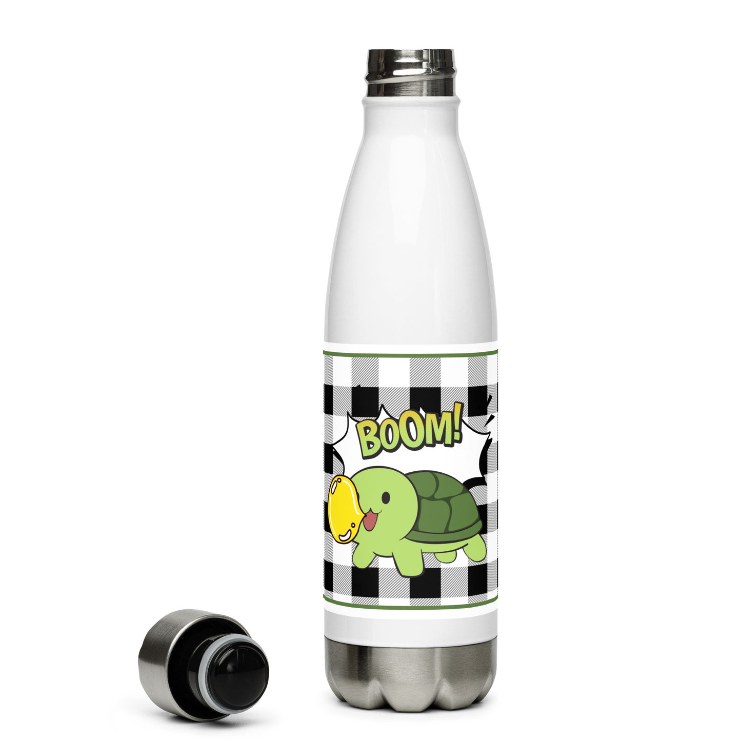 He'd chew you up and blow a bubble with you - Stainless steel water bottle