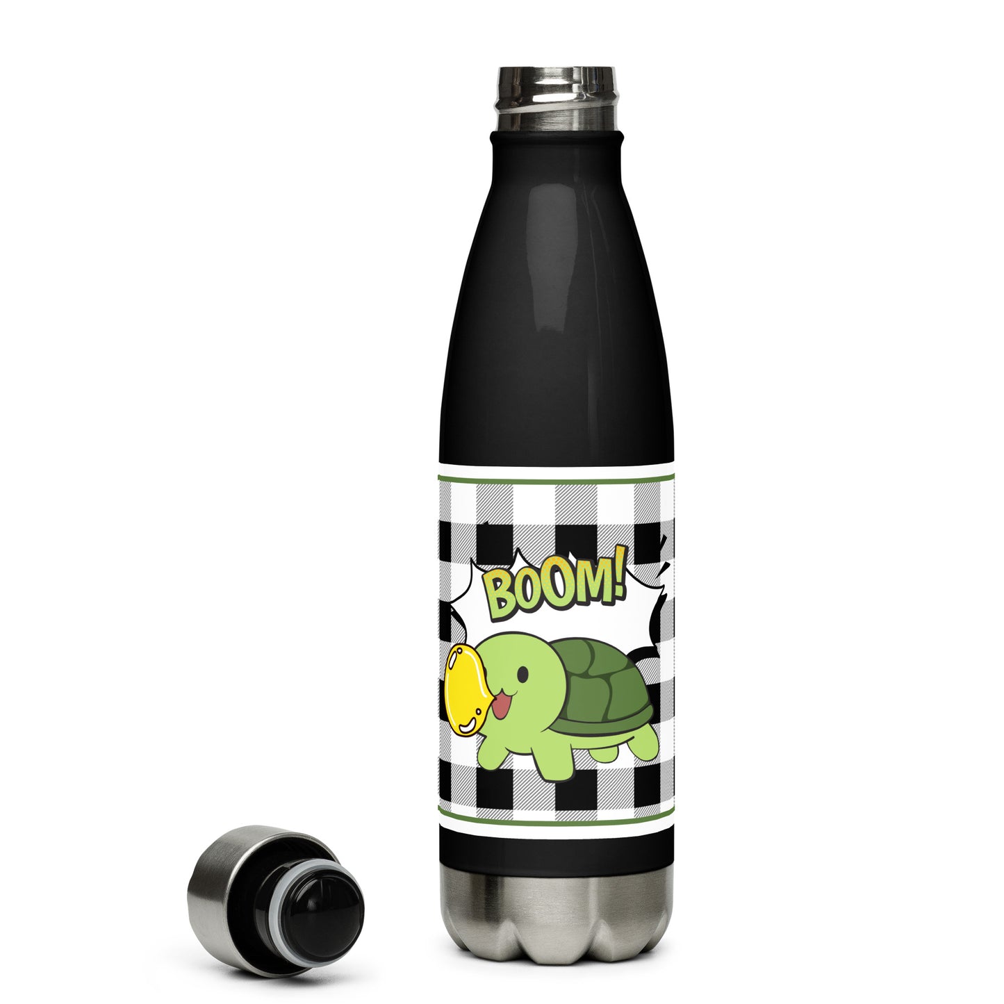 He'd chew you up and blow a bubble with you - Stainless steel water bottle