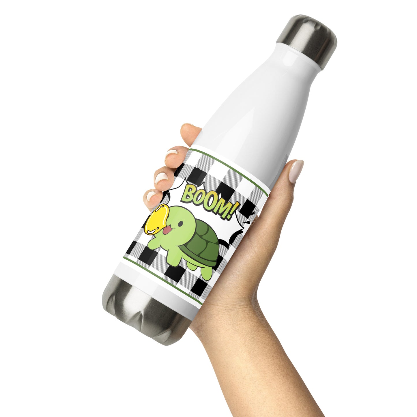 He'd chew you up and blow a bubble with you - Stainless steel water bottle