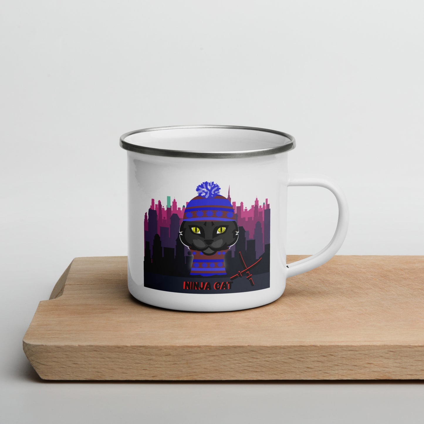 Ninja cat - Enamel Mug