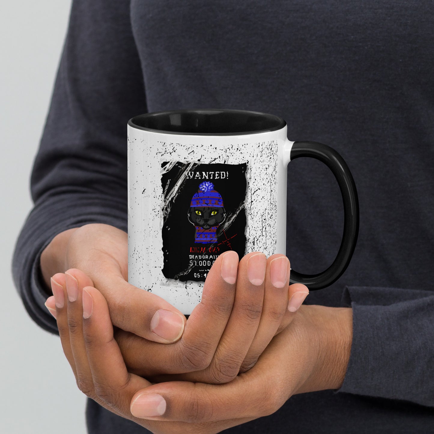 Ninja Cat  - Mug with Colour Inside