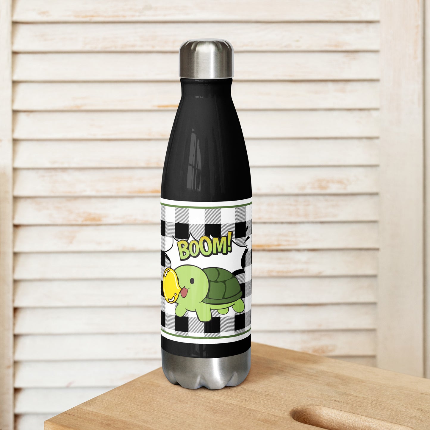 He'd chew you up and blow a bubble with you - Stainless steel water bottle