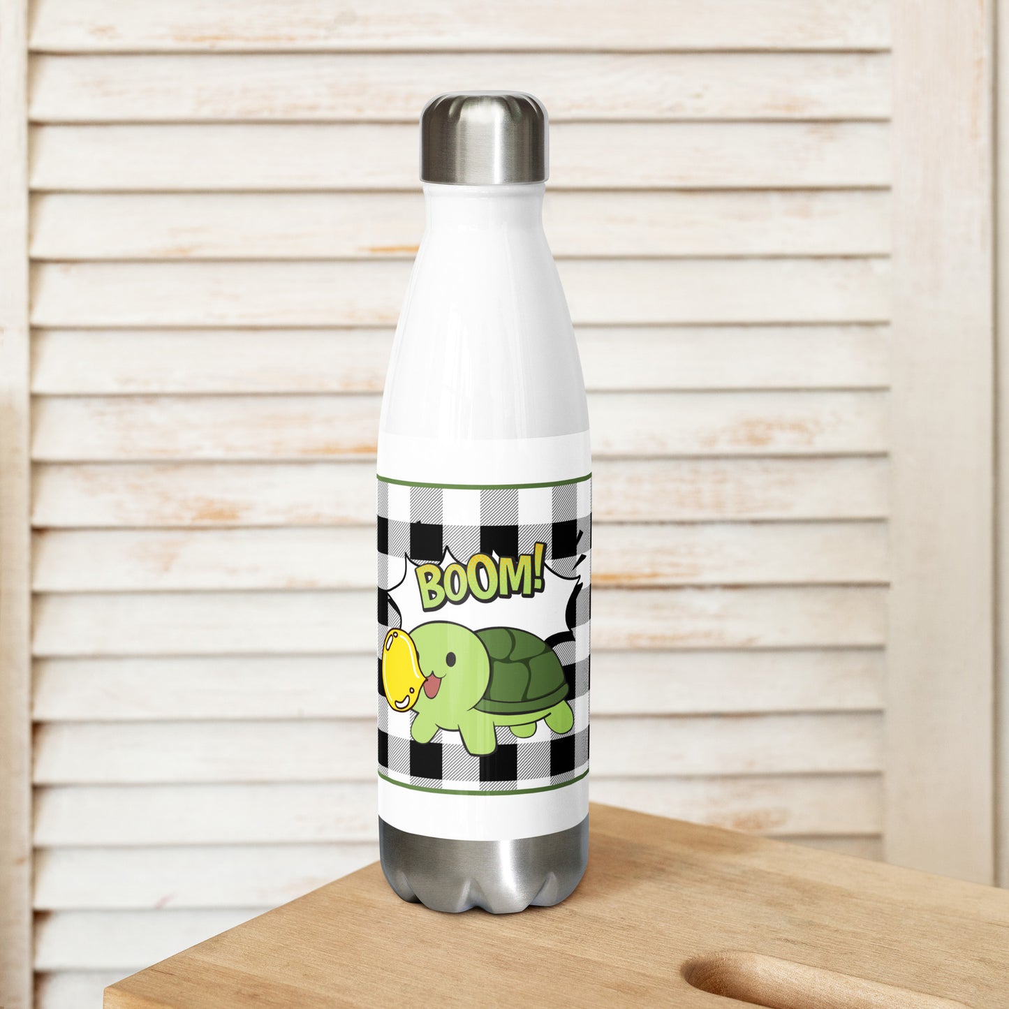 He'd chew you up and blow a bubble with you - Stainless steel water bottle