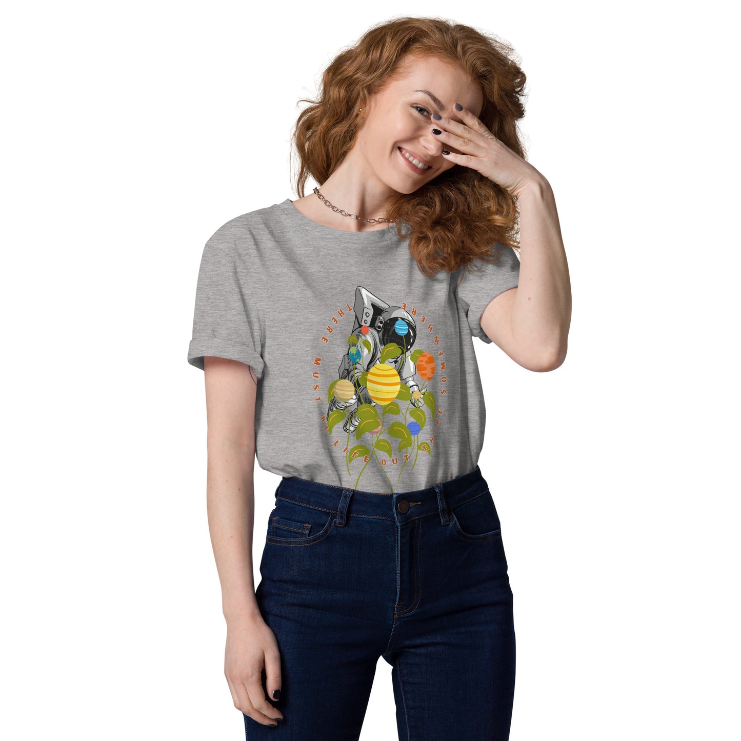 Searching for life in space - Unisex organic cotton t-shirt