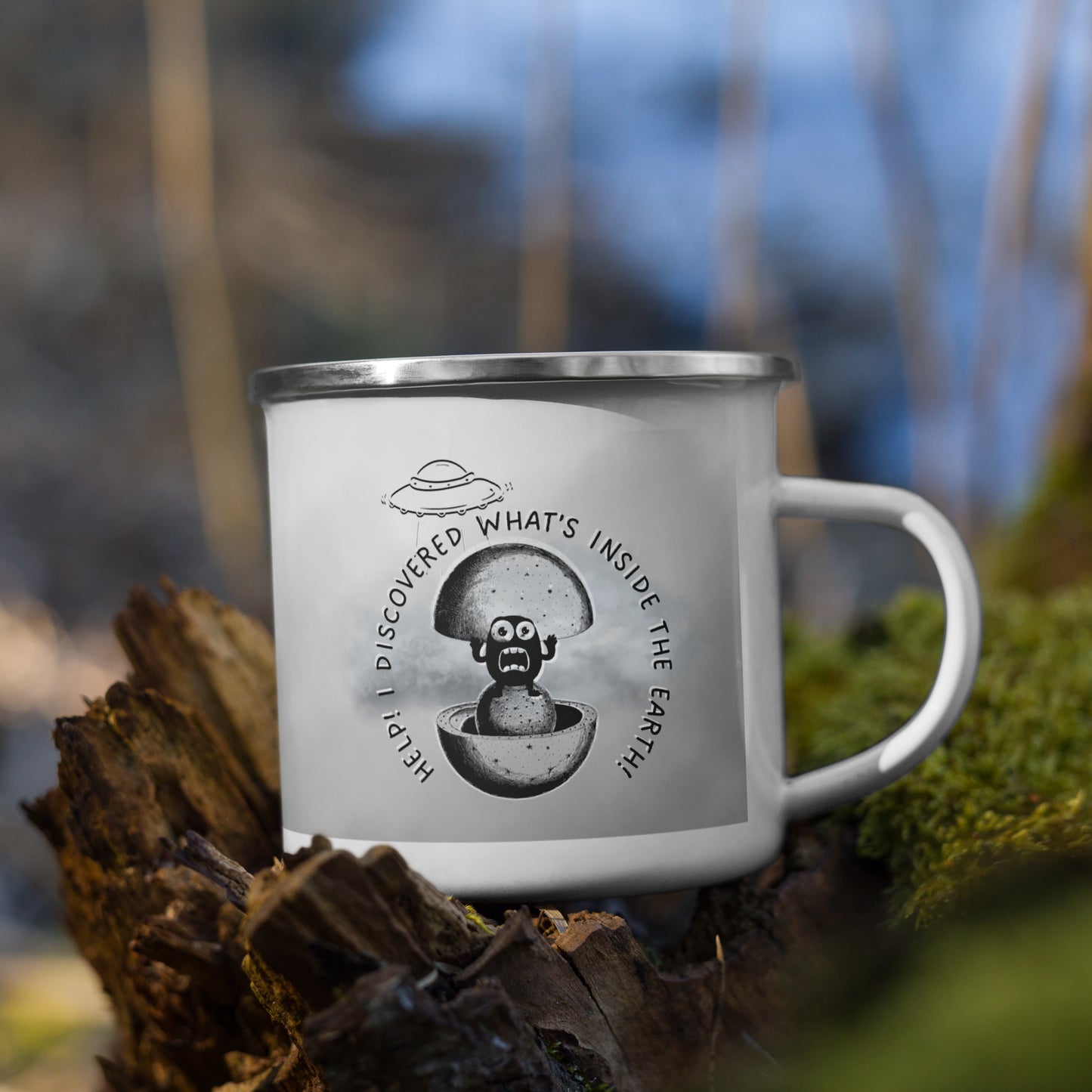 I discovered what's inside the Earth! - Enamel Mug