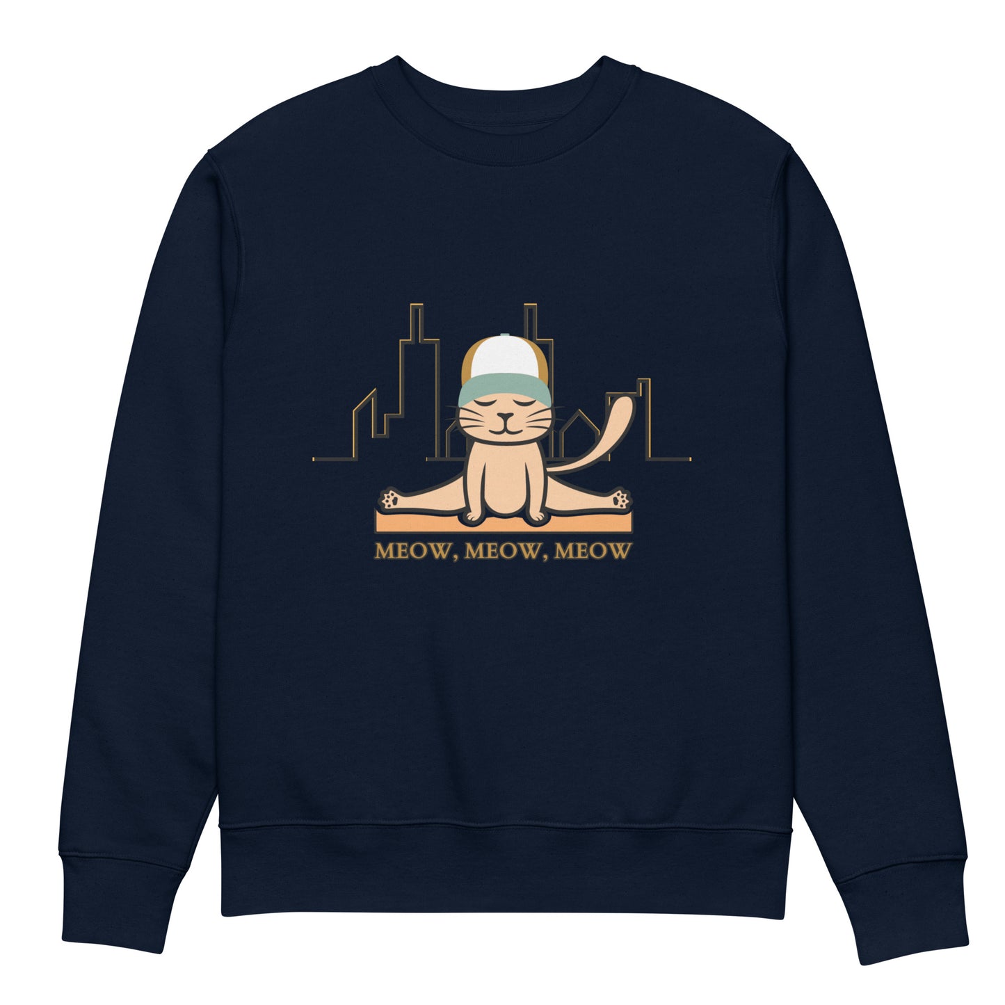 Yoga cat - Unisex eco sweatshirt