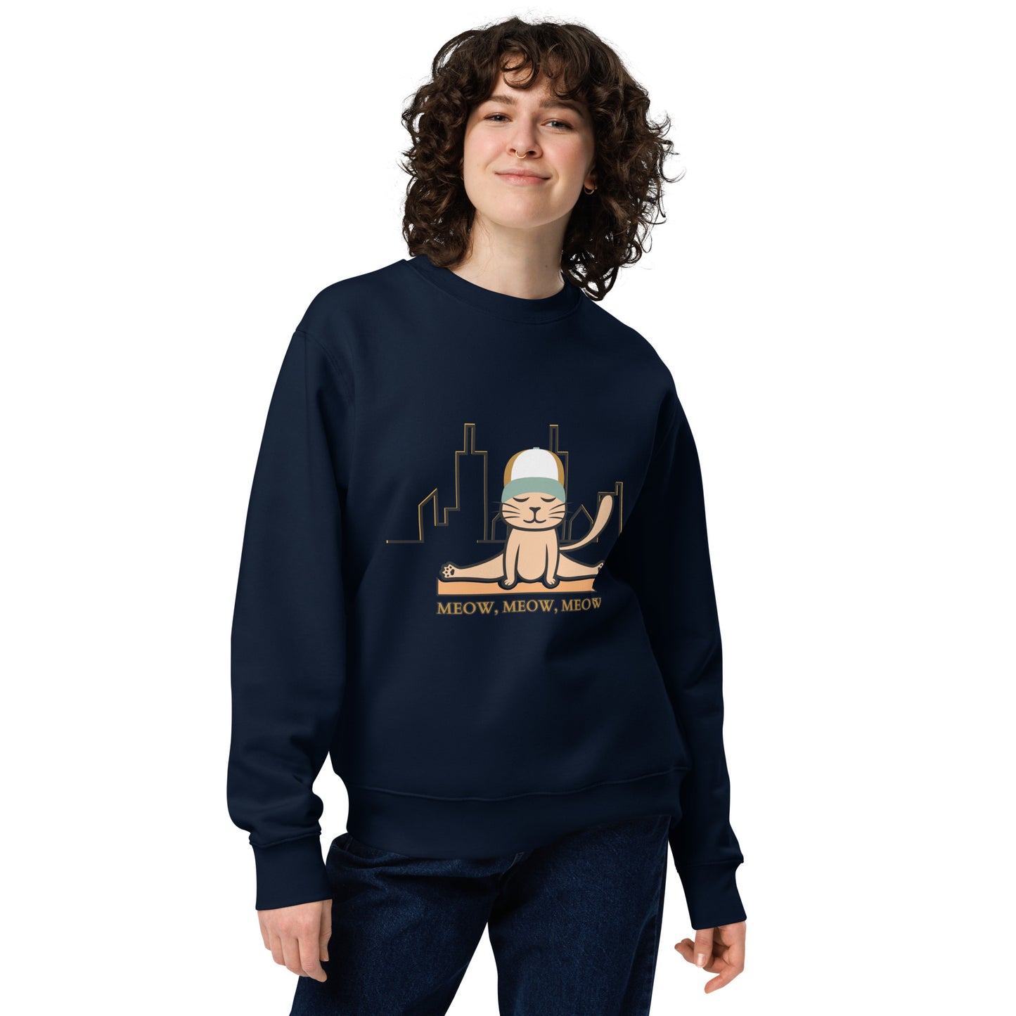 Yoga cat - Unisex eco sweatshirt