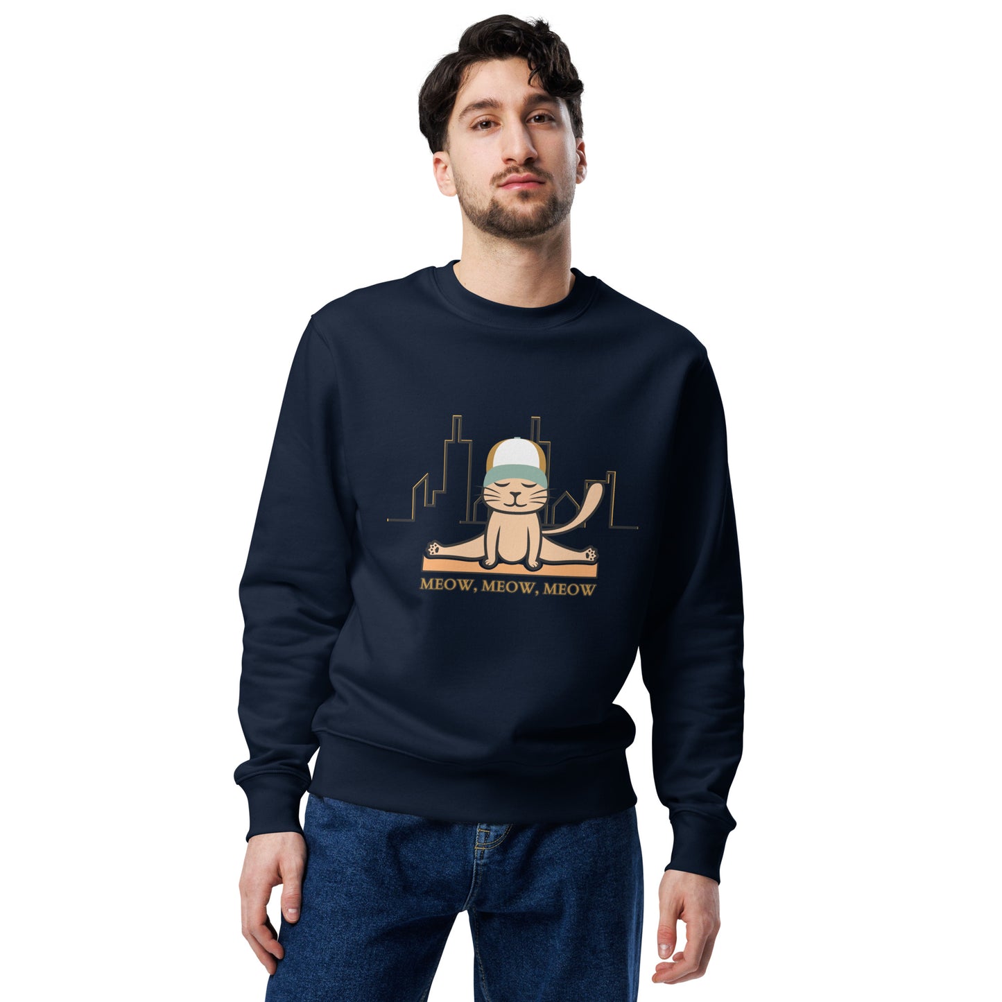 Yoga cat - Unisex eco sweatshirt