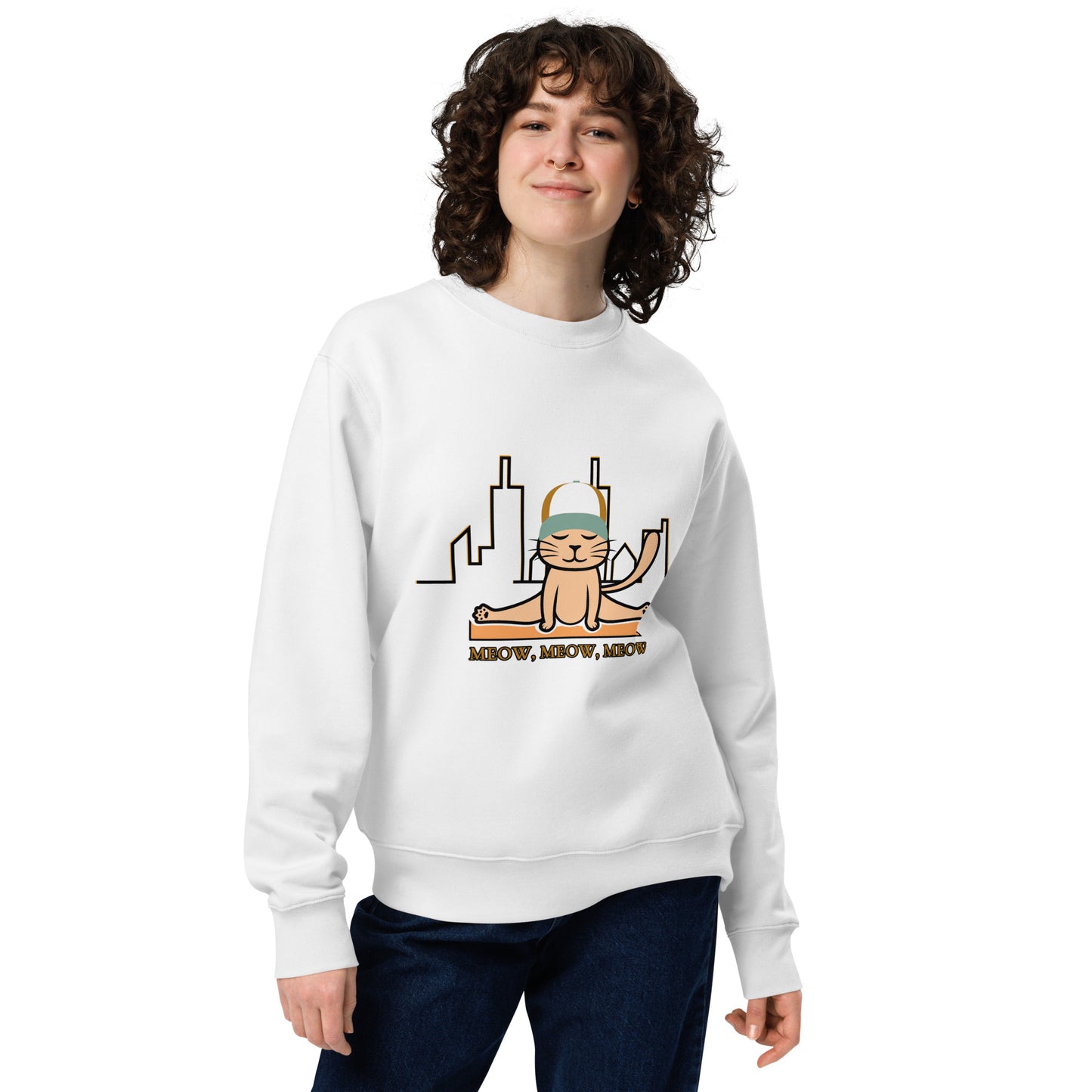 Yoga cat - Unisex eco sweatshirt