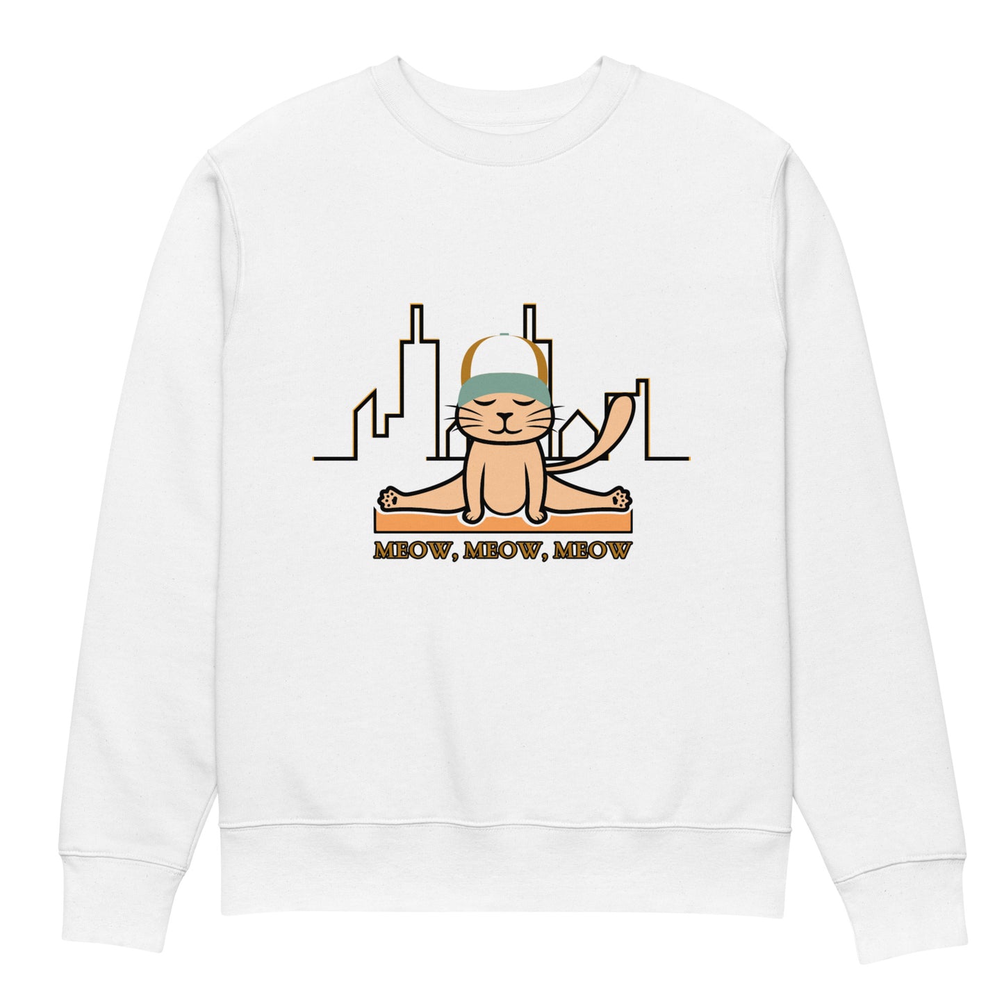 Yoga cat - Unisex eco sweatshirt