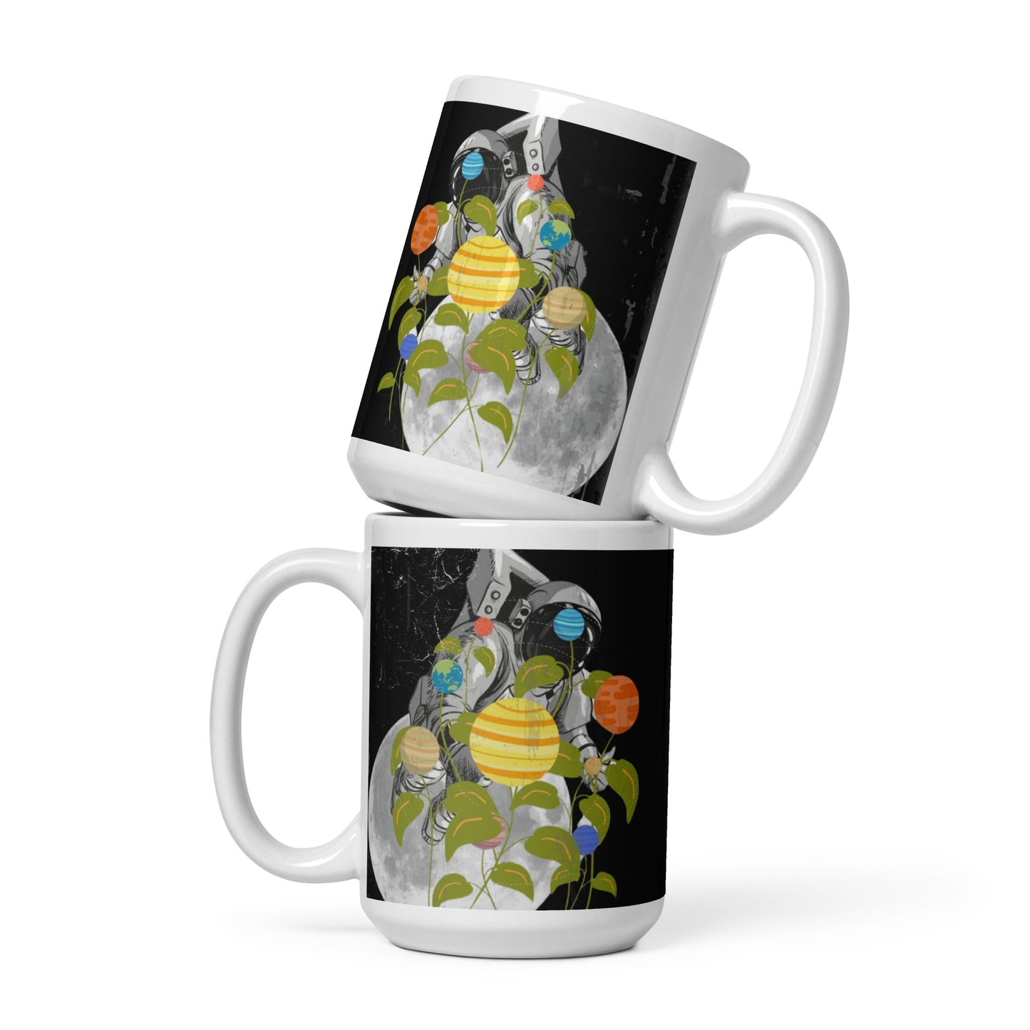 Searching for life in space - White glossy mug