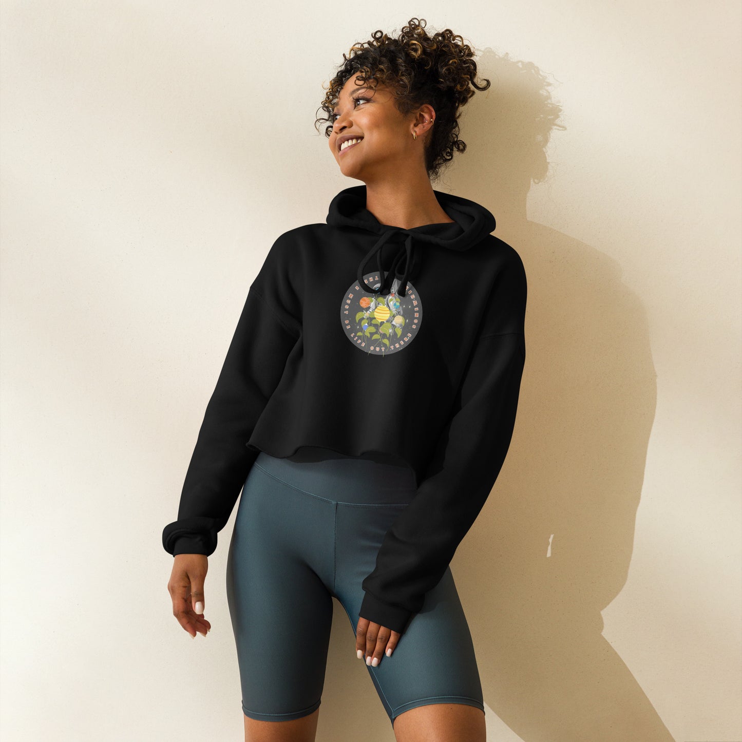 There must be life out there somewhere - Crop Hoodie