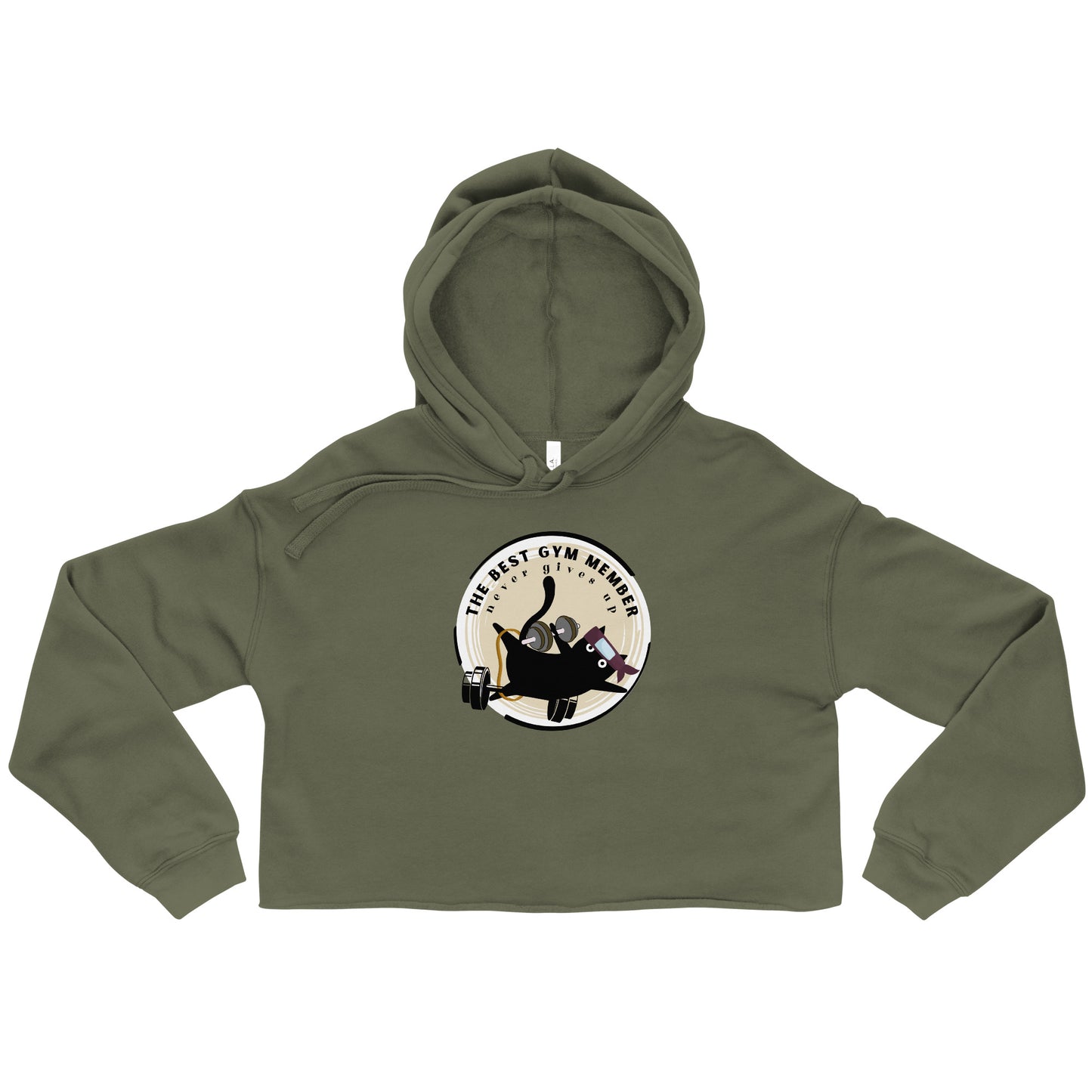 The best gym member - Crop Hoodie