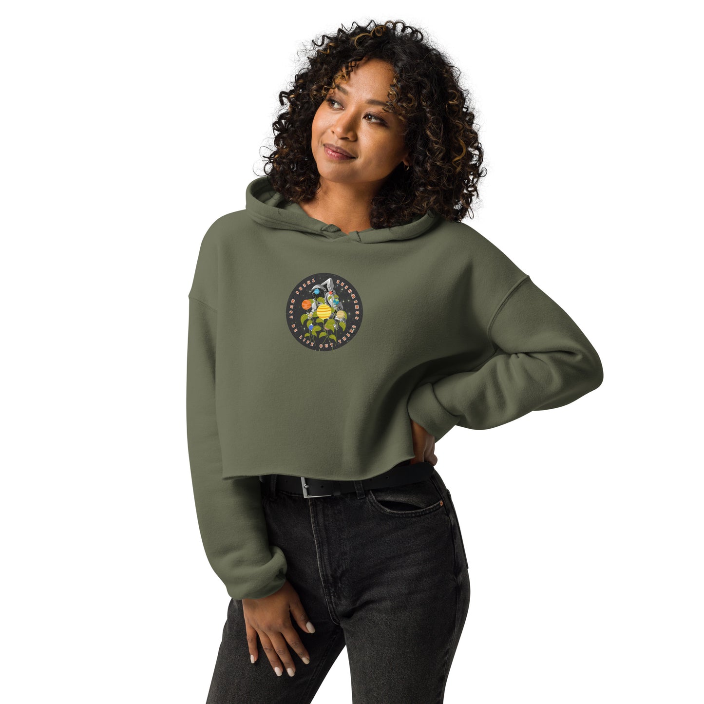 There must be life out there somewhere - Crop Hoodie