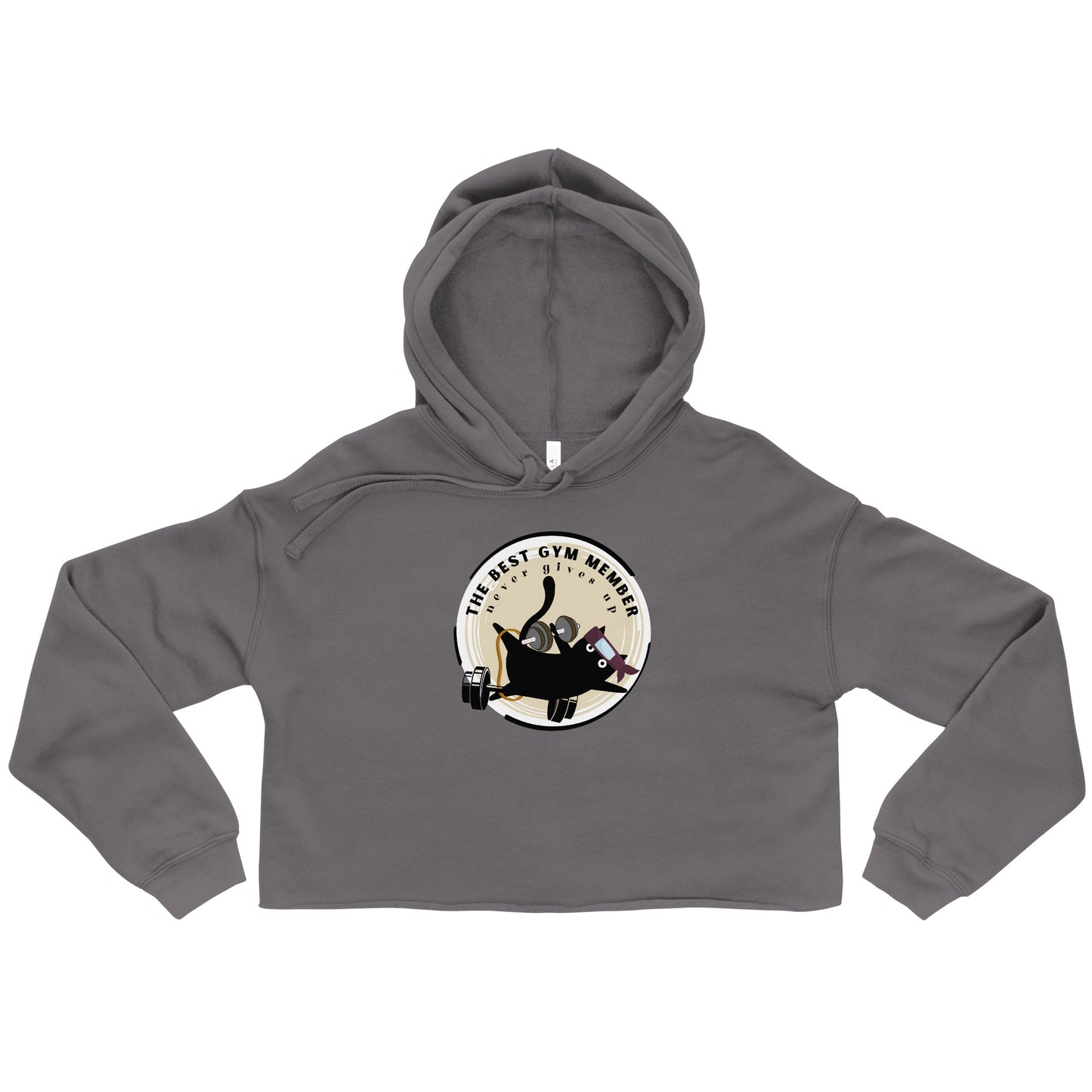 The best gym member - Crop Hoodie