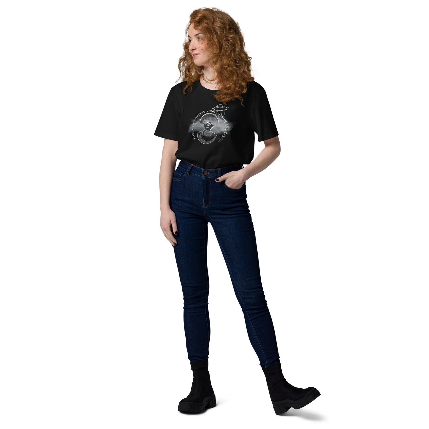 I discovered what's inside the Earth! - Unisex organic cotton t-shirt